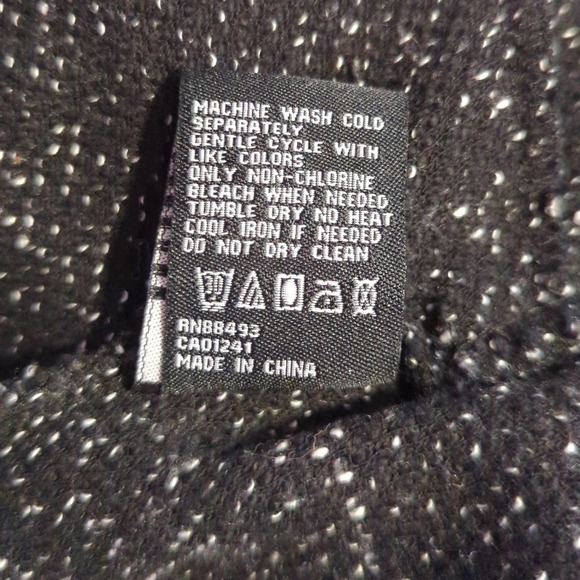 Bnci Waterfall Open Front Sweater Woman's Size Medium Black Gray Long Sleeve - Picture 11 of 13